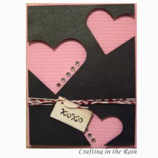 heart cut out valentine card