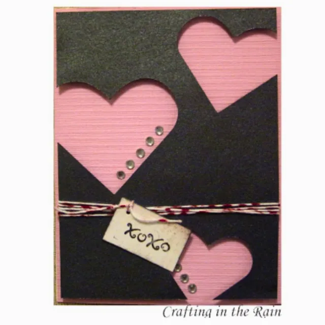 heart cut out valentine card