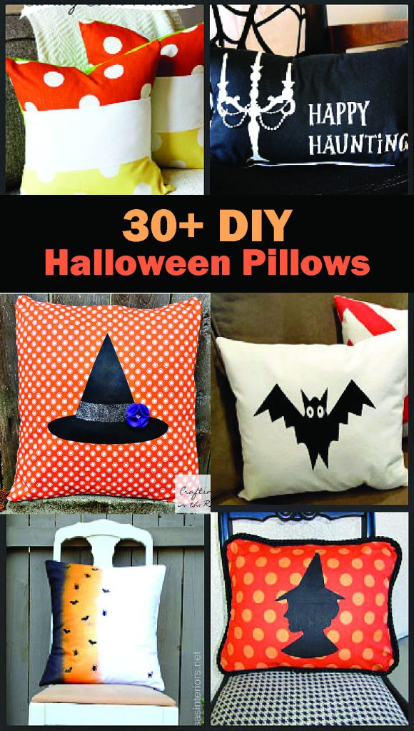 DIY Halloween Pillows | Halloween Pillows, Halloween Diy, Diy Halloween