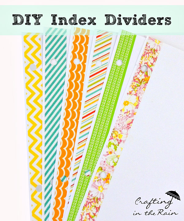 Cute DIY Index Dividers with Washi Tape Crafting in the Rain