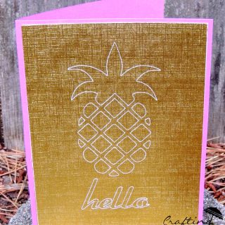etched pineapple card