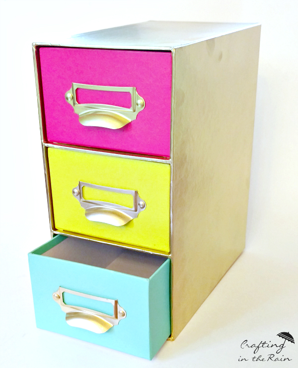 Gold Spray Painted Drawers Crafting in the Rain