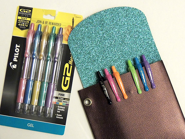 DIY Pencil Pouch (no zipper) and Pilot G2 Pens