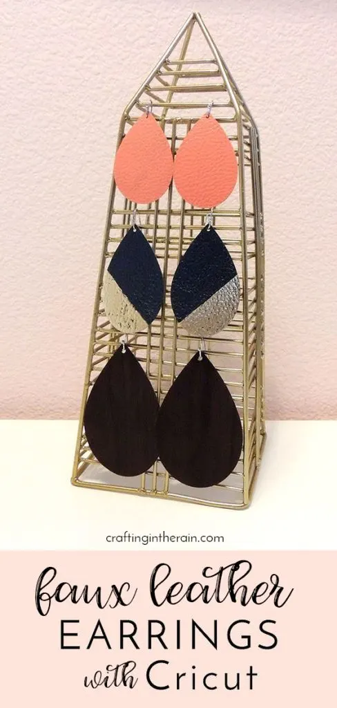 How to make faux leather earrings