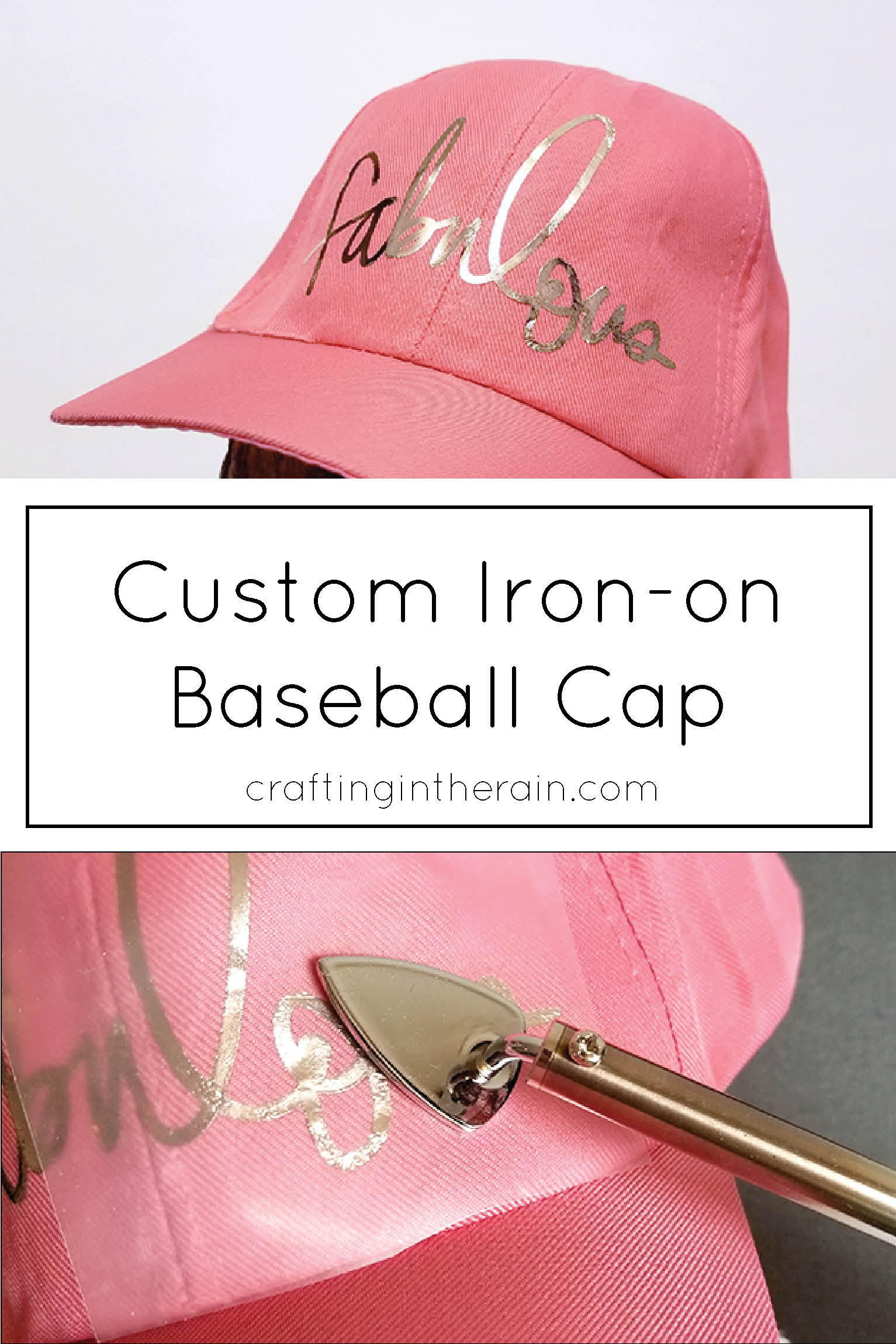 Iron-on Vinyl for Baseball Cap - Crafting in the Rain