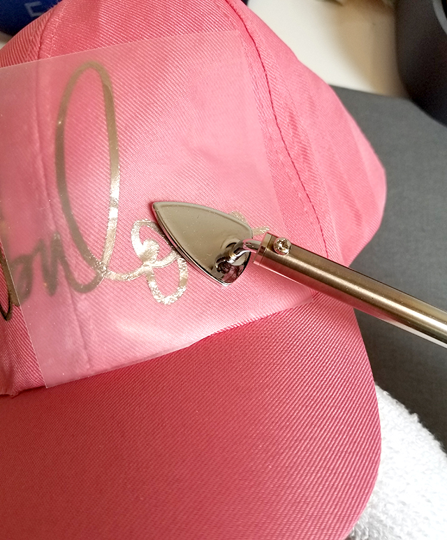 Ironon Vinyl for Baseball Cap Crafting in the Rain