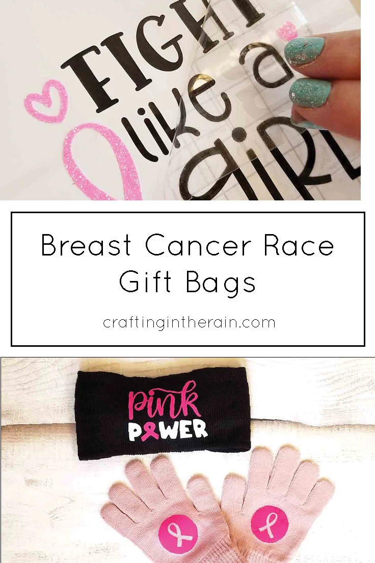 breast cancer race gift bags