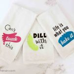 Funny kitchen towels, funny puns