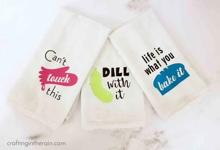 Funny kitchen towels, funny puns