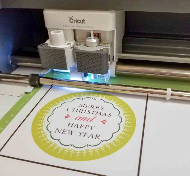 print then cut Christmas card