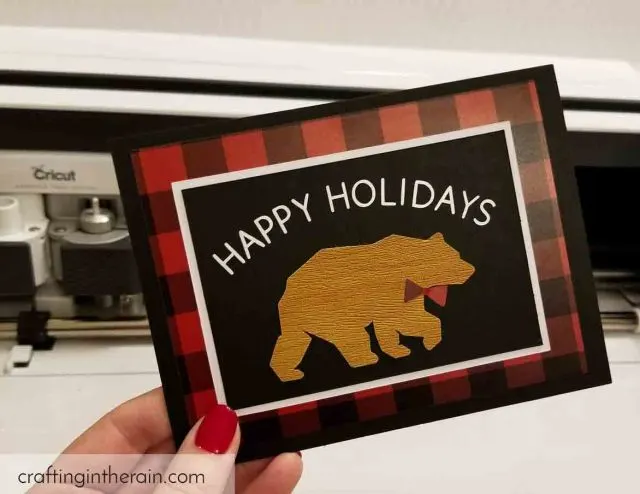 woodsy holiday card diy