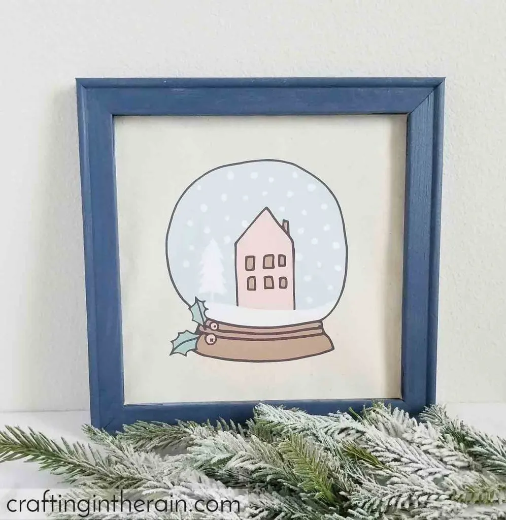 snow globe transfer canvas