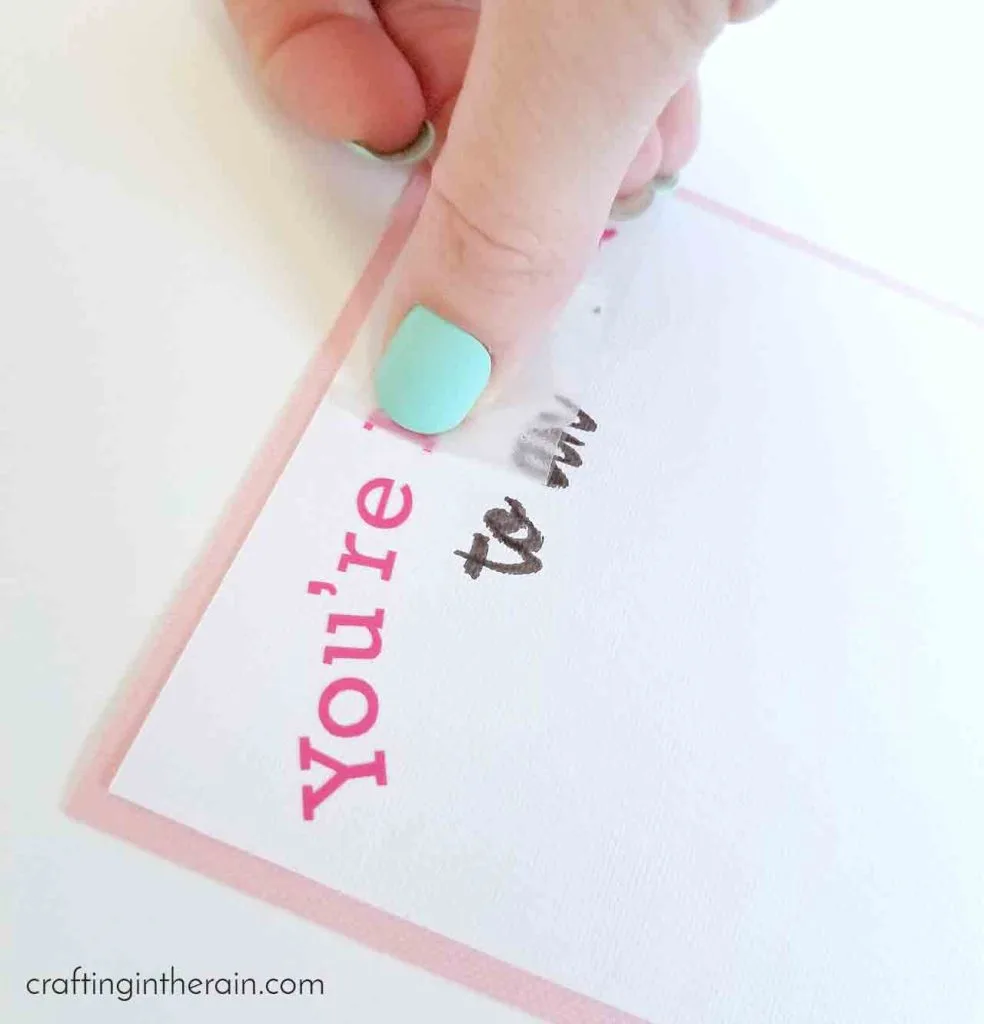 Adding vinyl to cardstock