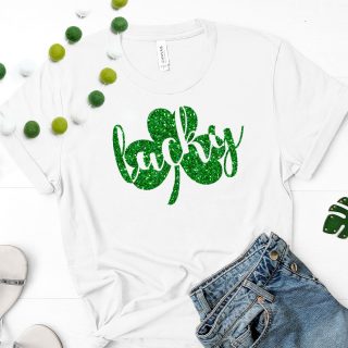 Glitter green lucky shirt