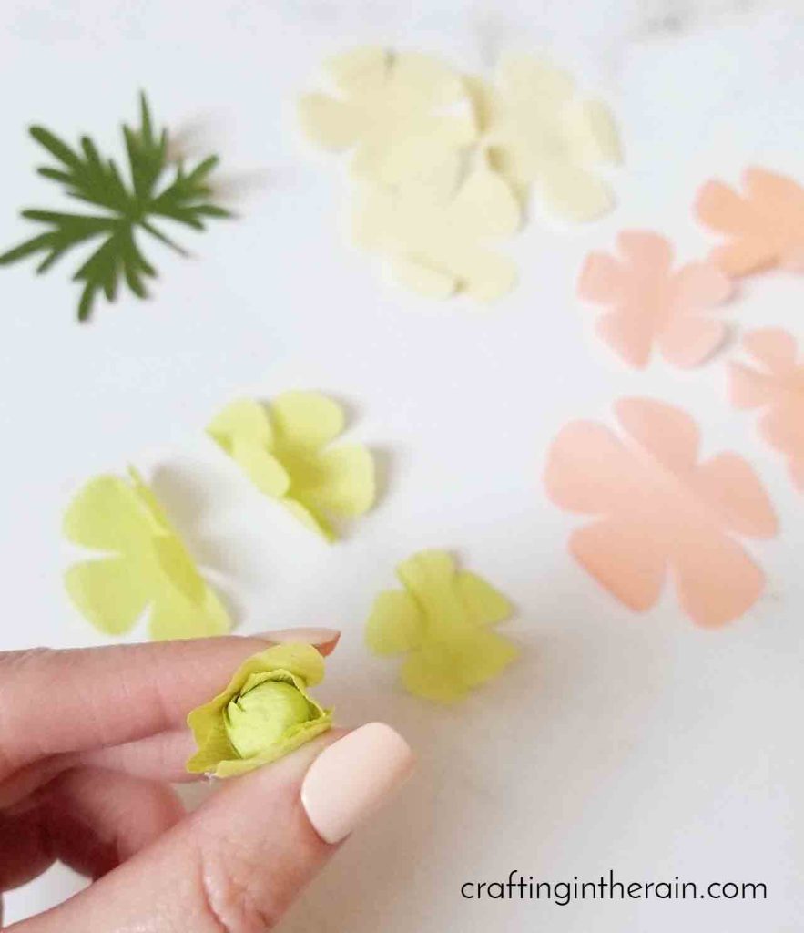 Crepe paper flower petals