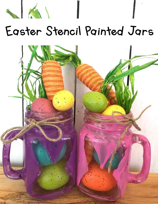 Bunny stencil jar