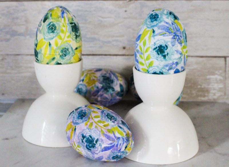 Mod Podge napkin Easter eggs