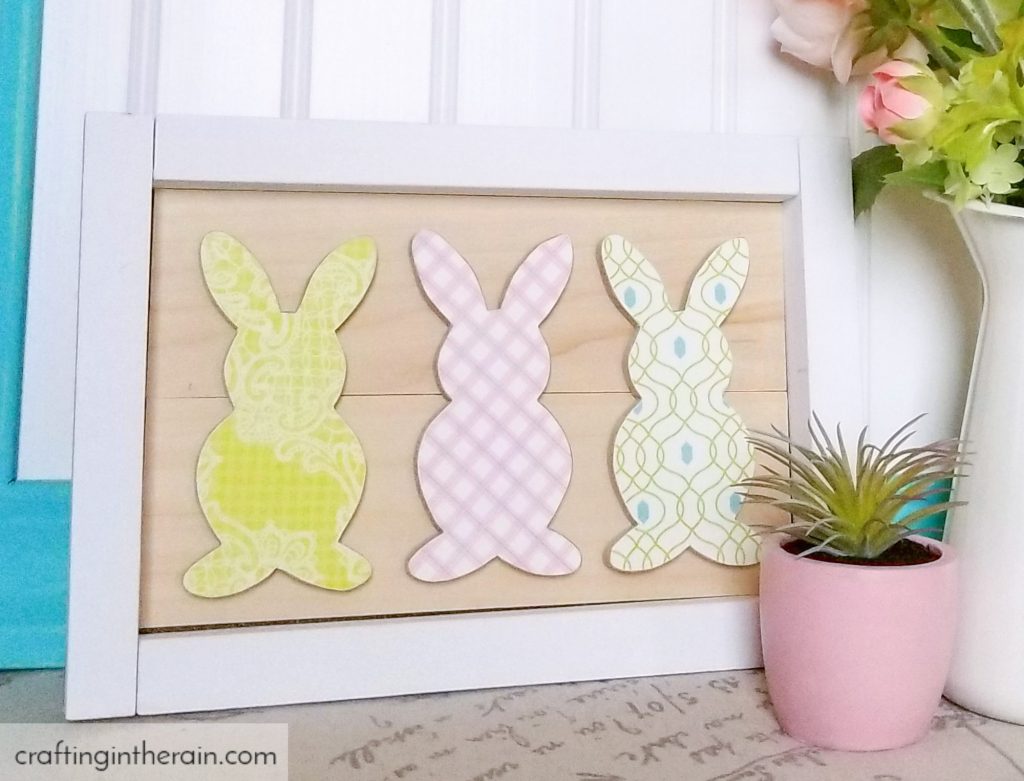 Framed bunny art
