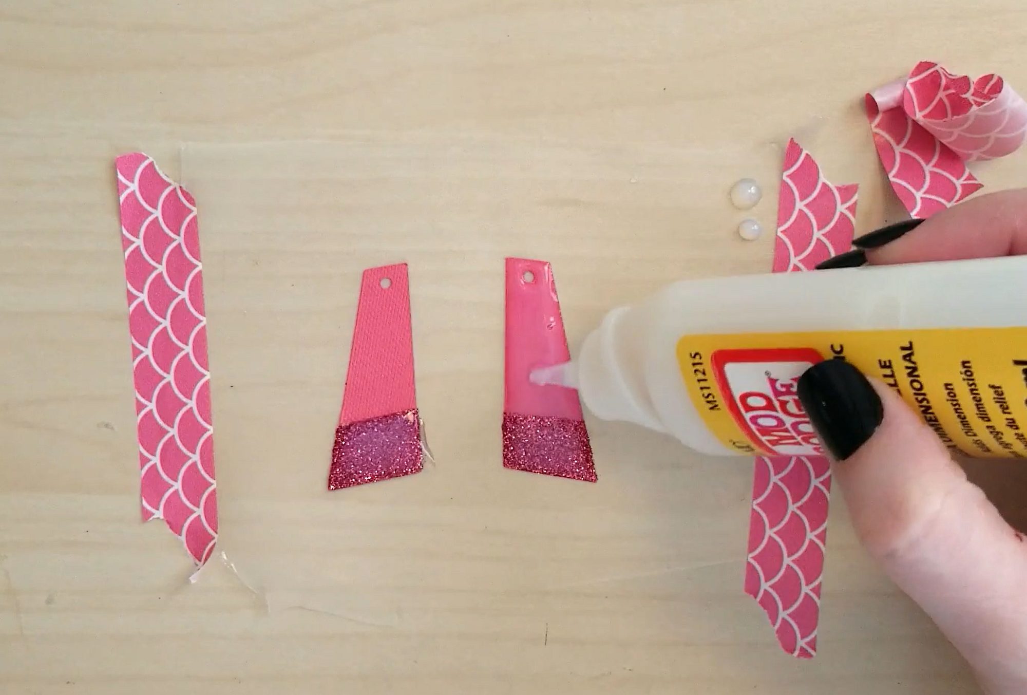 Mod Podge Glitter Earrings Crafting in the Rain