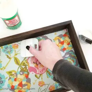 Smooth fabric wrinkles Mod Podge