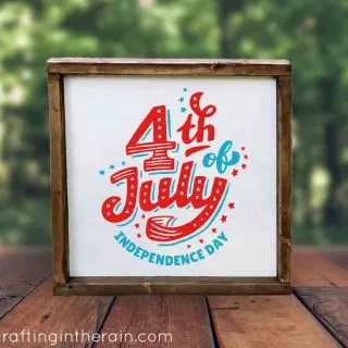 4th of July wood sign
