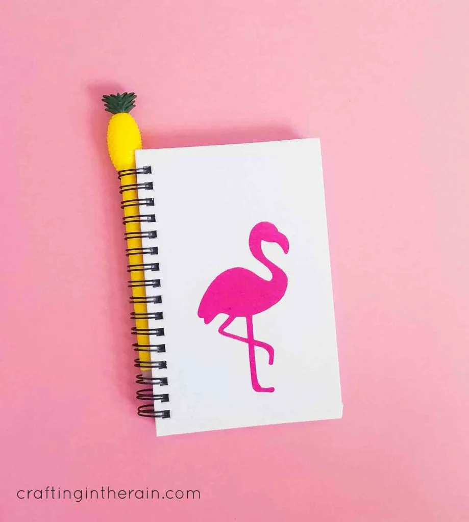 Pink flamingo notebook