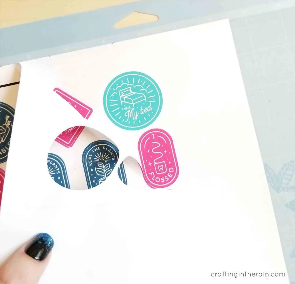 print then cut planner stickers