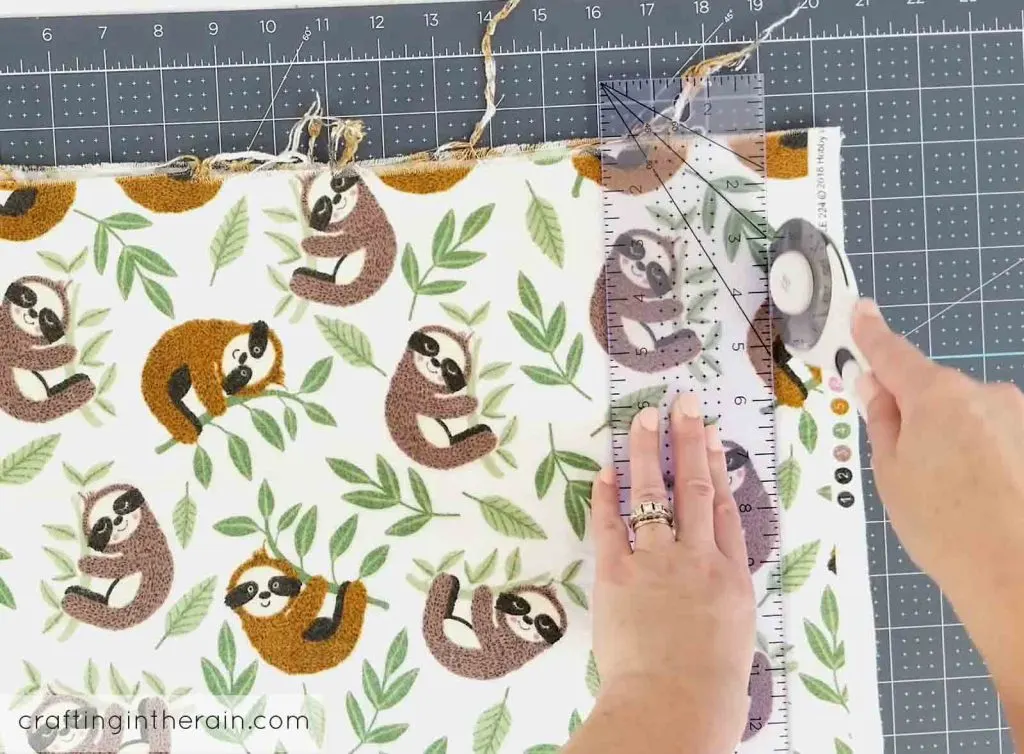 Sloth flannel fabric