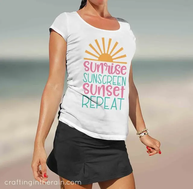 sunrise sunscreen sunset repeat shirt