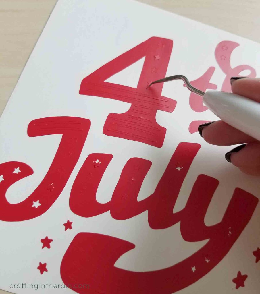 Weeding Cricut vinyl
