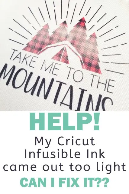 fix cricut infusible ink