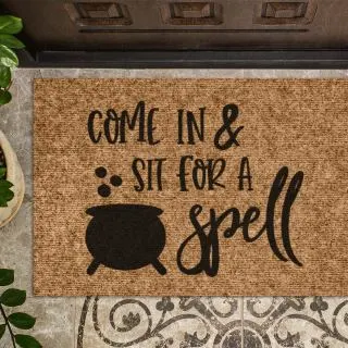 DIY Halloween doormat