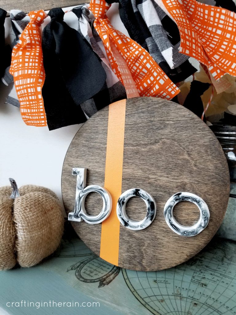 Boo resin sign