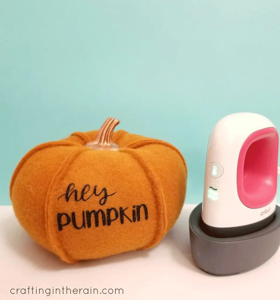 iron on vinyl felt pumpkin