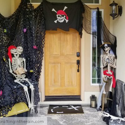 Pirate Skeleton Halloween Porch
