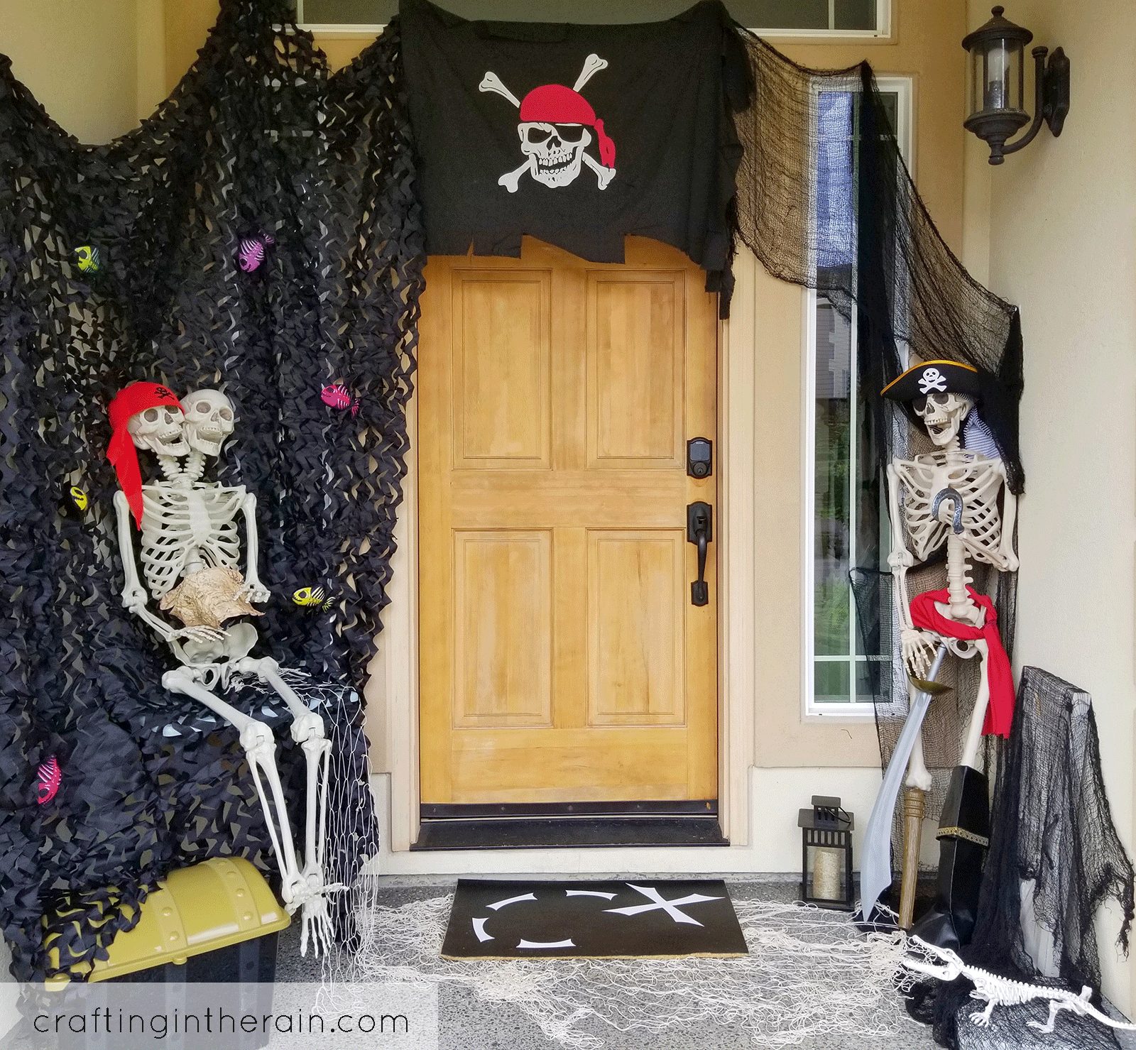 Pirate Skeleton Halloween Porch