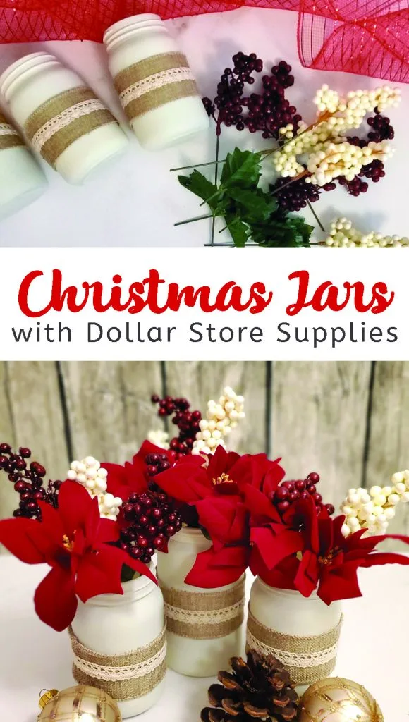 Dollar store Christmas jars