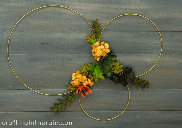 how to make a faux succulent wreath