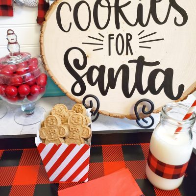 Plaid Cookies for Santa