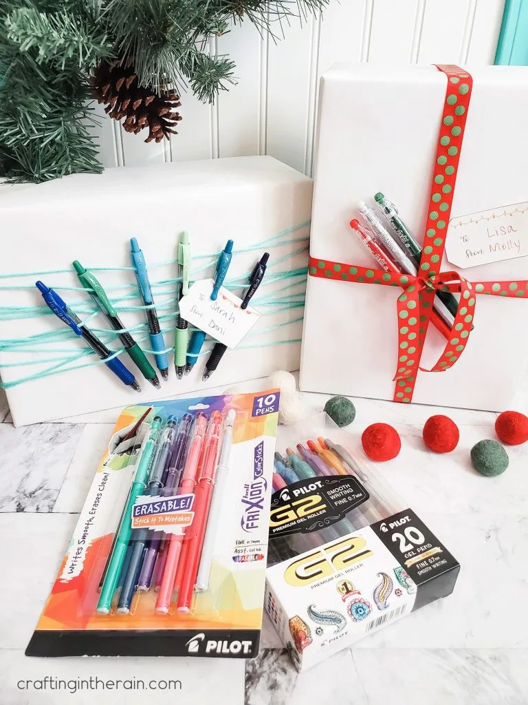 Creative wrapping with pens