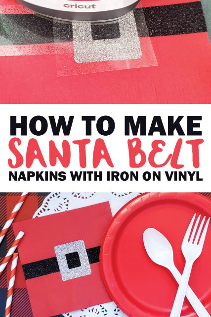 DIY Santa belt napkins