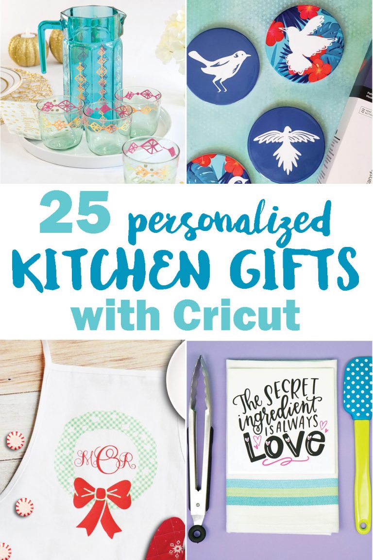 Cute Kitchen Towels Gift Set with Ironon Vinyl Crafting in the Rain