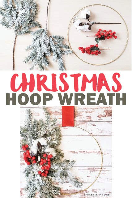 Christmas hoop wreath