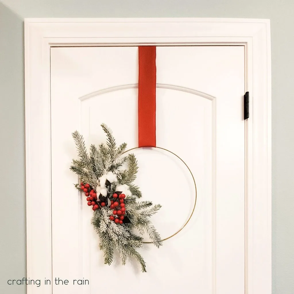 Hang wreath on pantry door