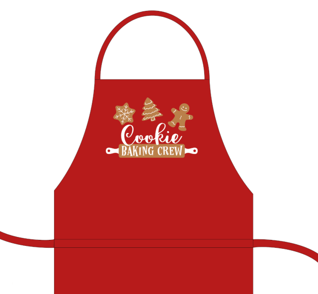 red Christmas apron