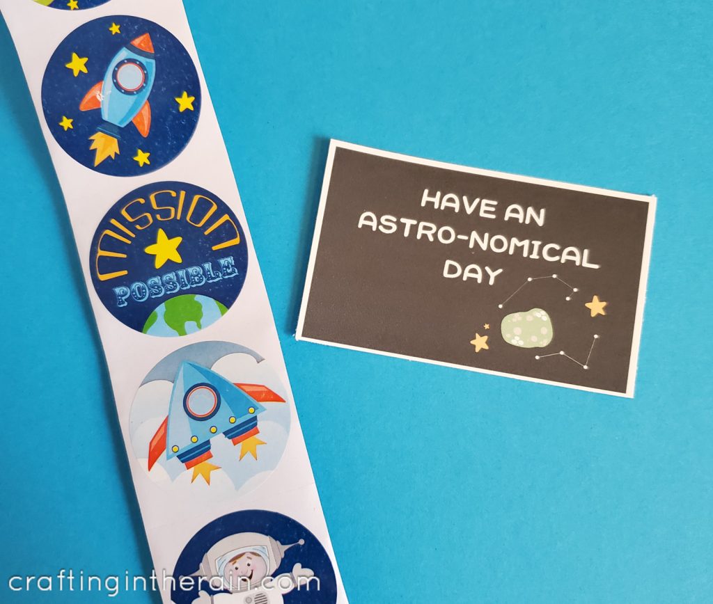 Astronomical valentine stickers