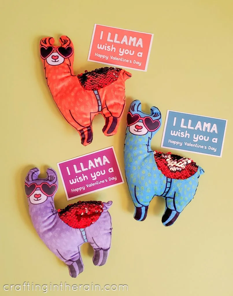 Valentine llama tags