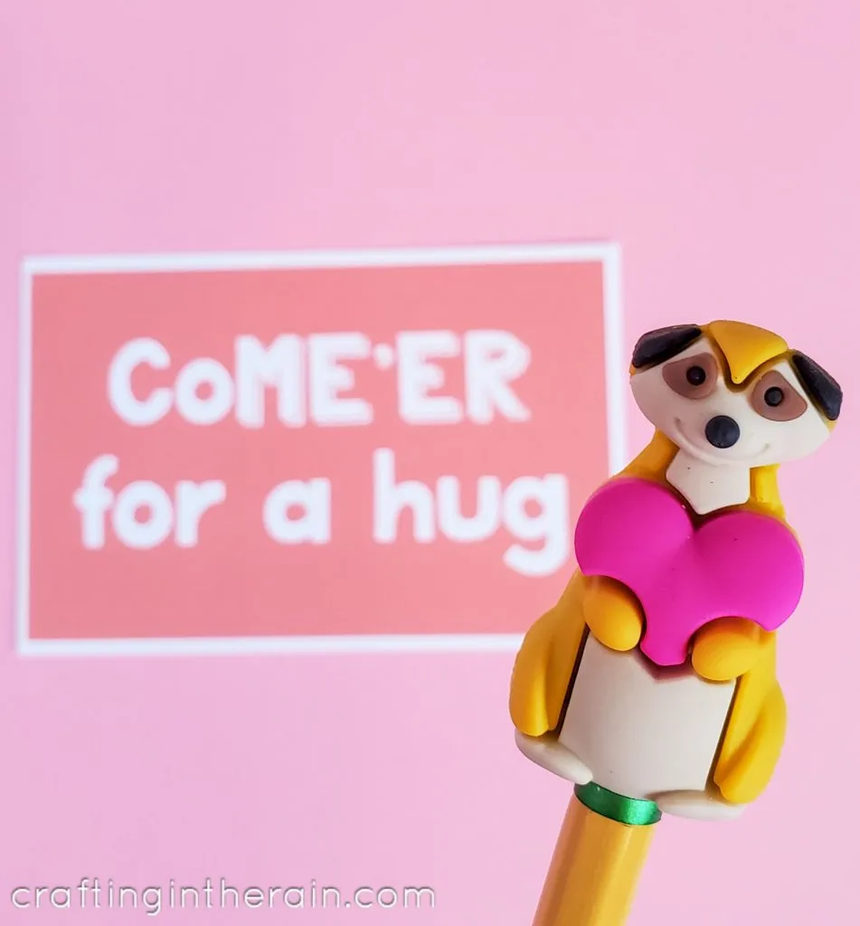 Meerkat topper valentine