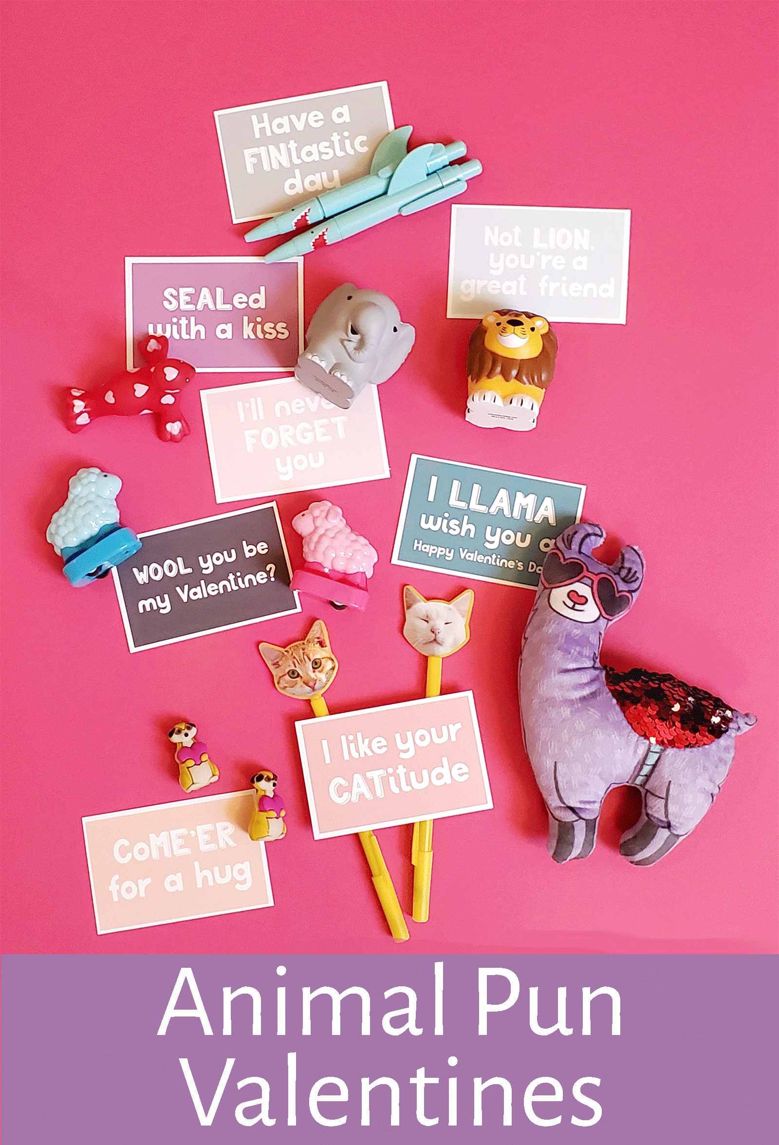 Animal Valentine Puns - Crafting in the Rain