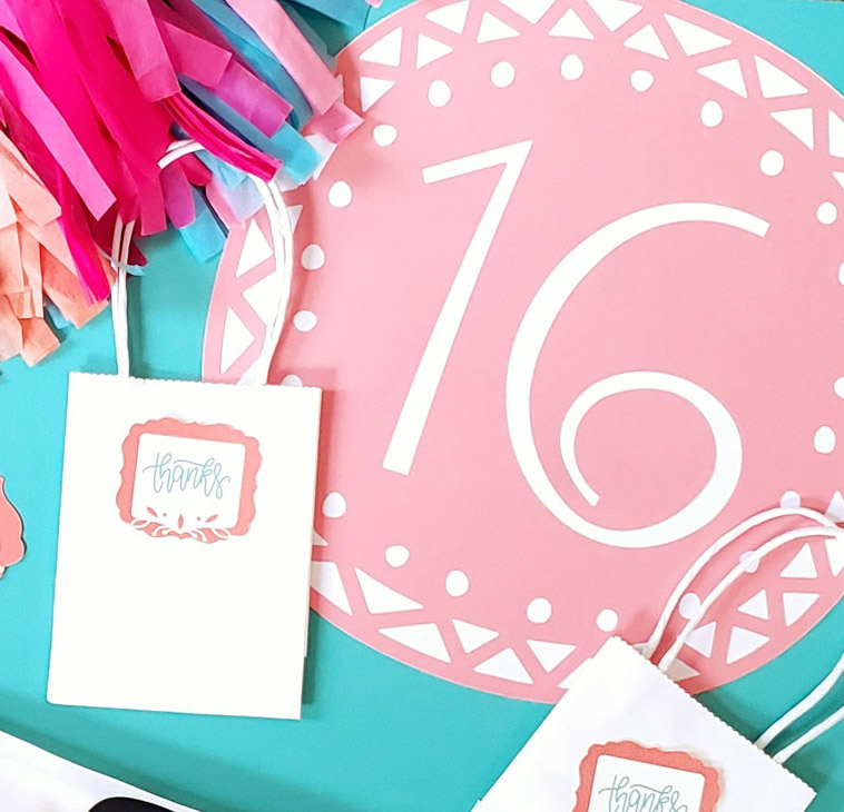 Sweet 16 Party with Cricut